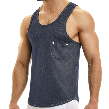 Modus Vivendi Jeans Tank Top - Navy Blue