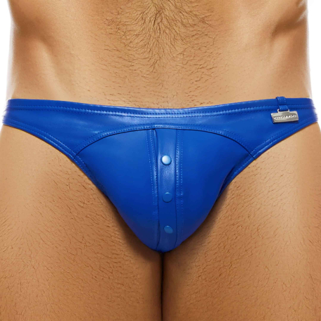 Modus Vivendi Leather Legacy Low Cut Briefs - Blue