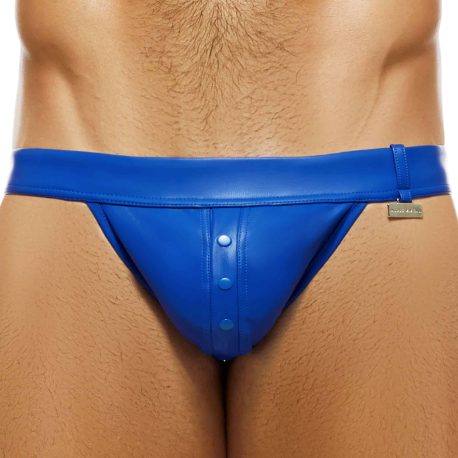 Modus Vivendi Leather Legacy Tanga Briefs - Blue