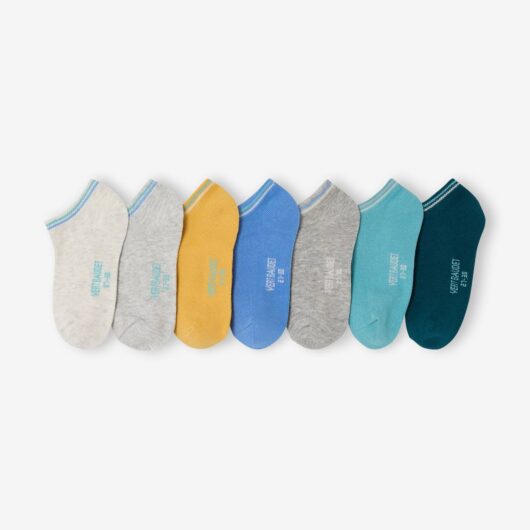 Pack of 2 pairs of Basics Ankle Socks for Boys blue