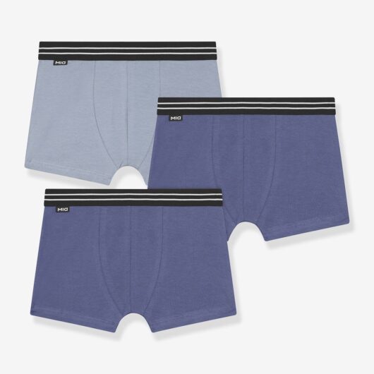 Pack of 3 Ecodim boys' boxers blue