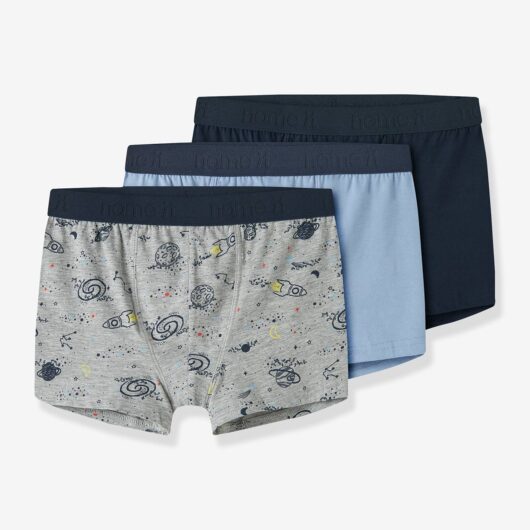 Pack of 3 SPACE boxers for boys NAME IT marl grey