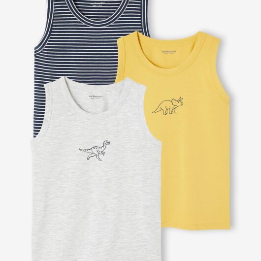 Pack of 3 boy's tank tops navy blue