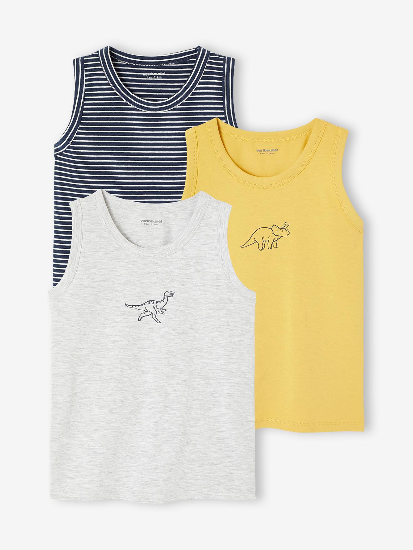 Pack of 3 boy's tank tops navy blue