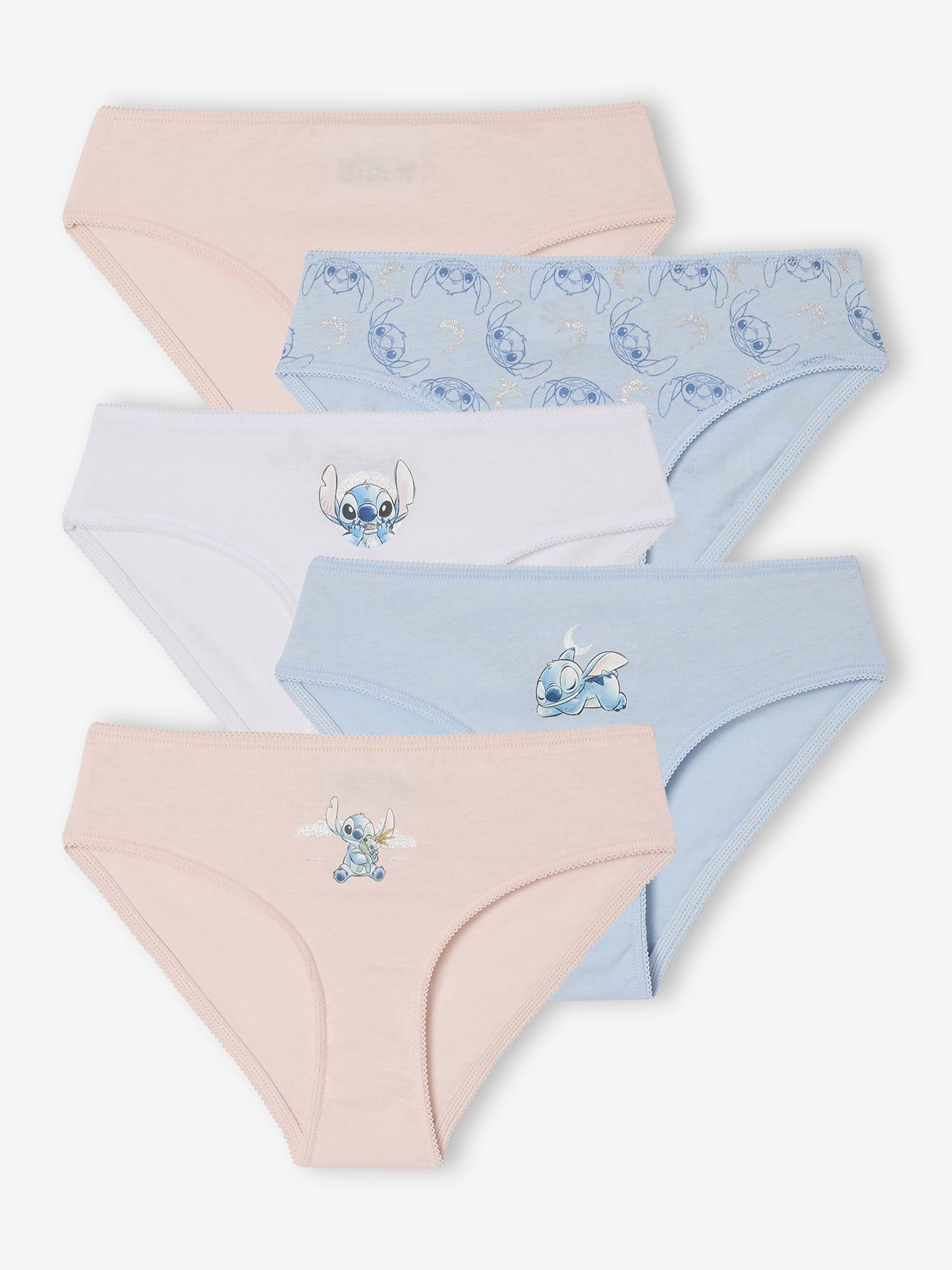 Pack of 5 Disney® LILO & STITCH girl's briefs sky blue