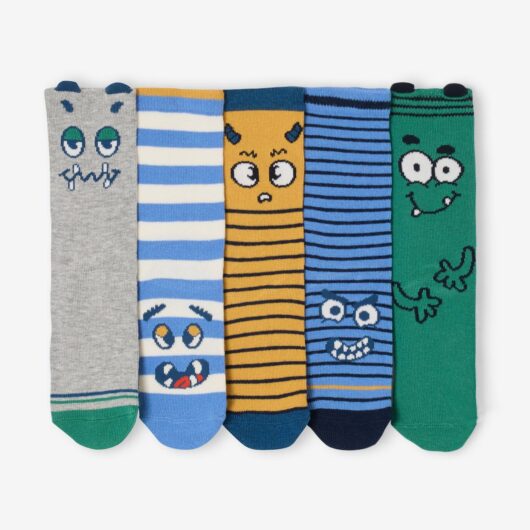 Pack of 5 Pairs of Socks for Boys blue