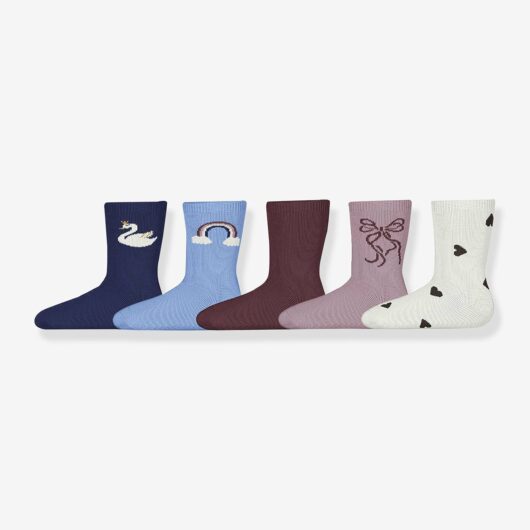 Pack of 5 pairs of NMFVINNI girls' socks NAME IT blue
