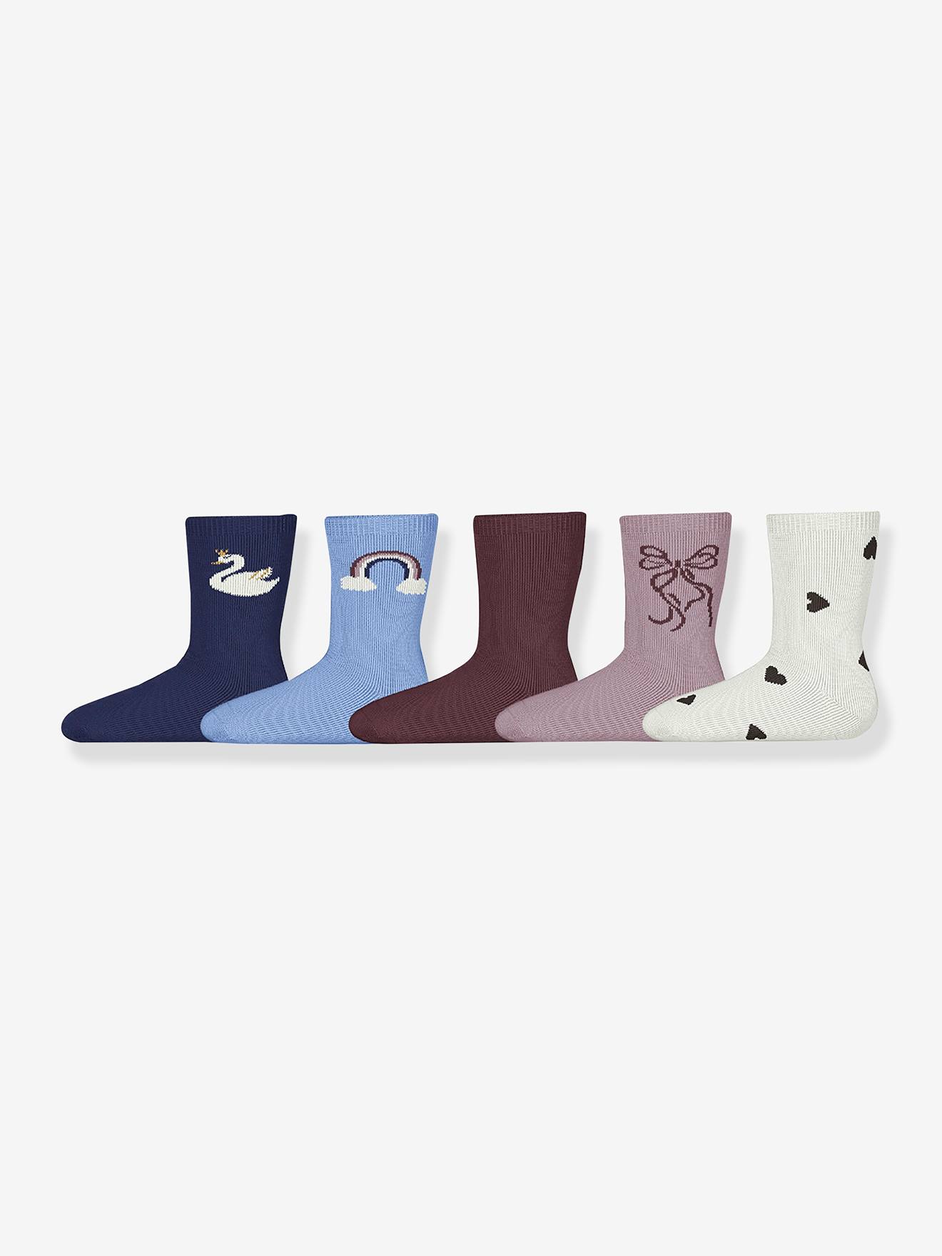 Pack of 5 pairs of NMFVINNI girls' socks NAME IT blue