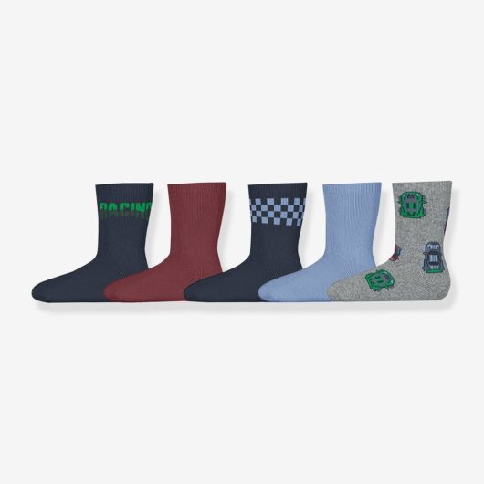 Pack of 5 pairs of boys' NMMVAGN socks NAME IT navy blue