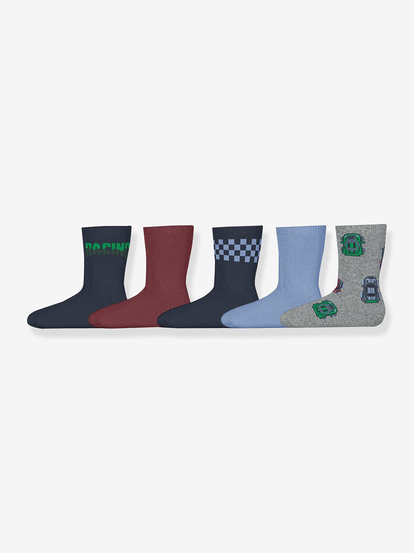 Pack of 5 pairs of boys' NMMVAGN socks NAME IT navy blue