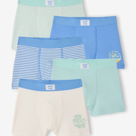 Pack of 5 surf boxers for boys blue