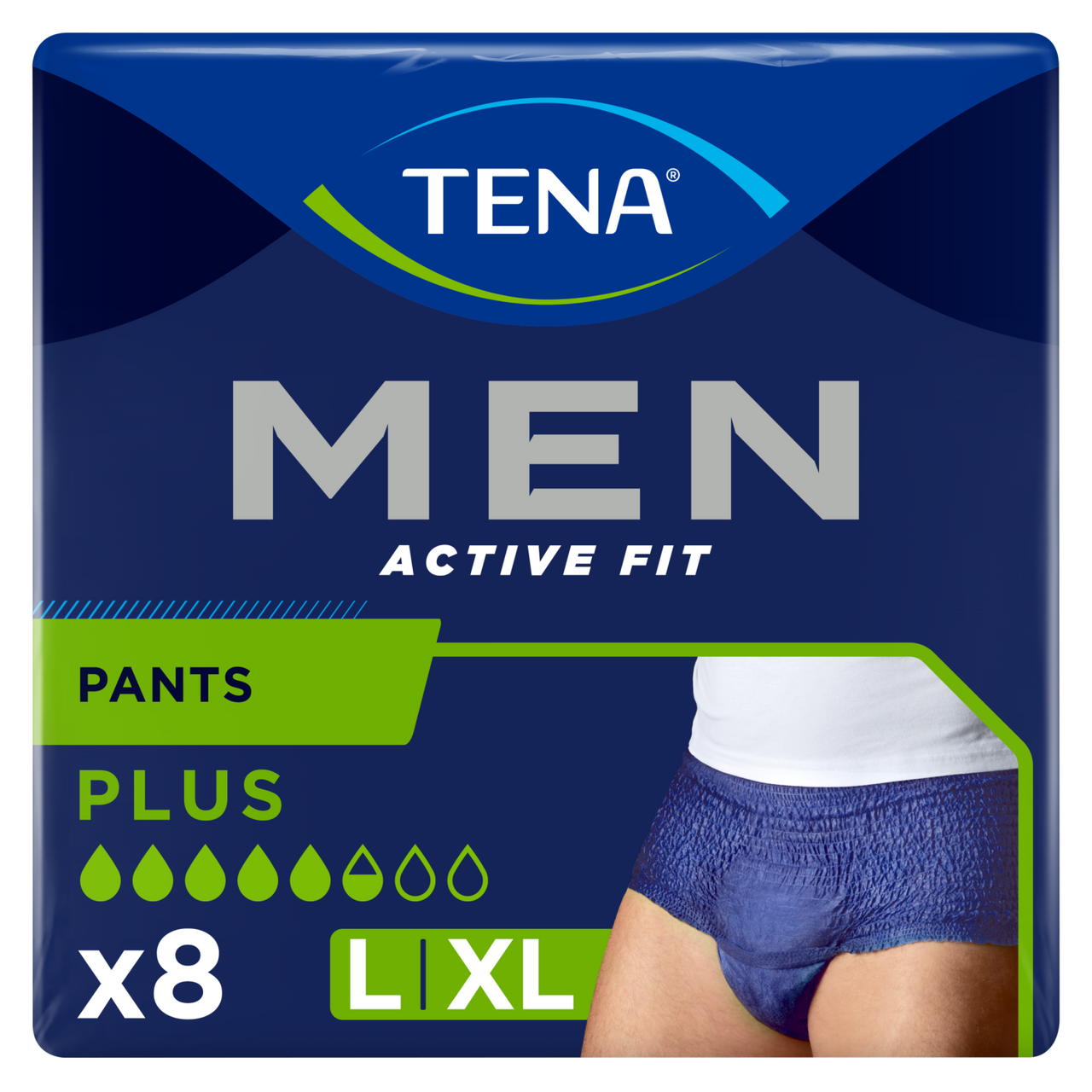 TENA Men Active Fit Incontinence Pants Plus Large 8s
