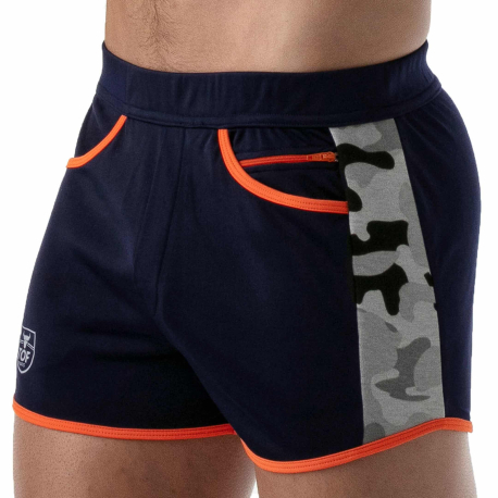 TOF Paris Camo Gym Shorts - Navy