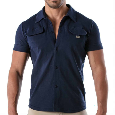 TOF Paris Patriot Cotton Shirt - Navy