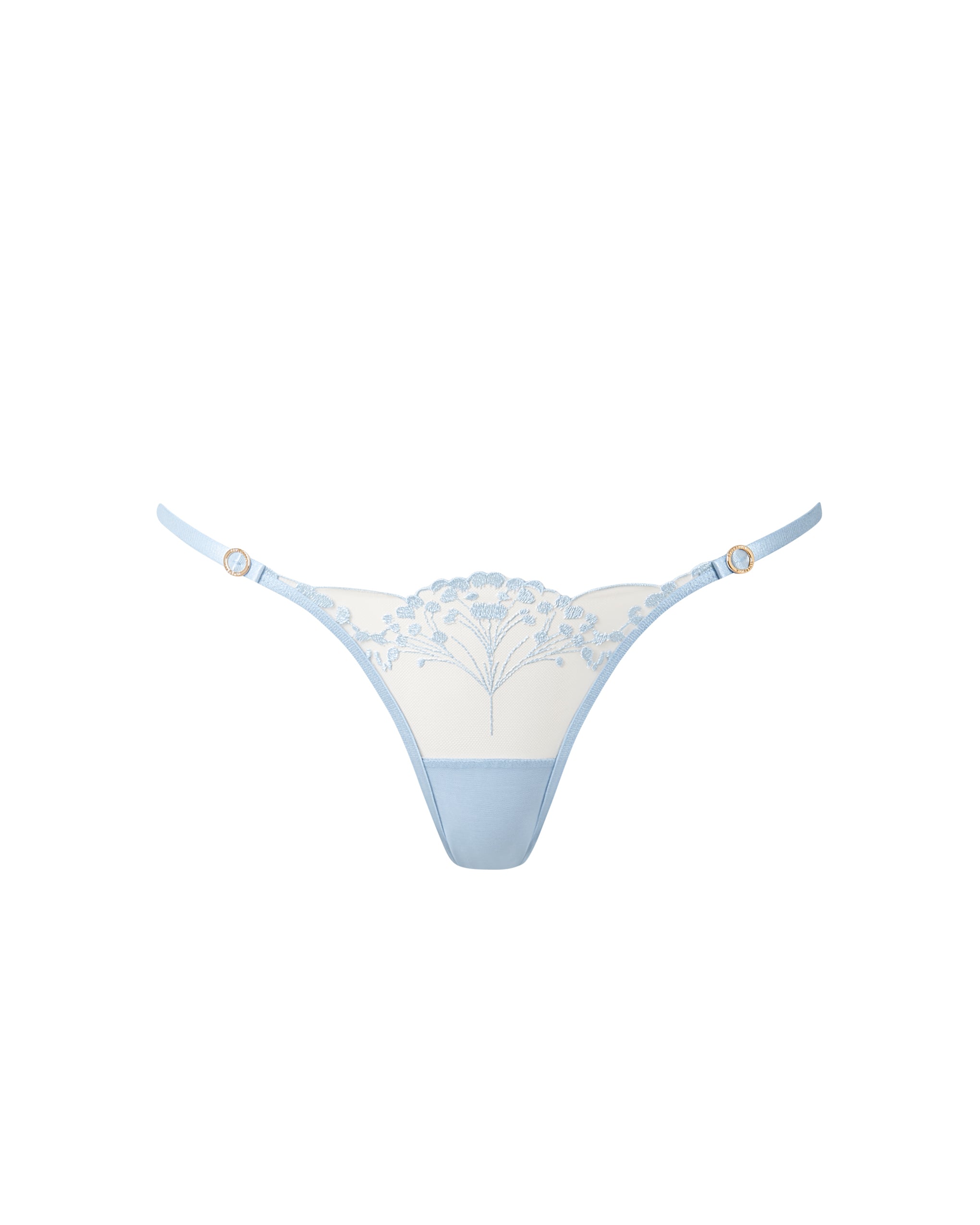 Bluebella Marisa Embroidered Sheer Brief Blue - 16