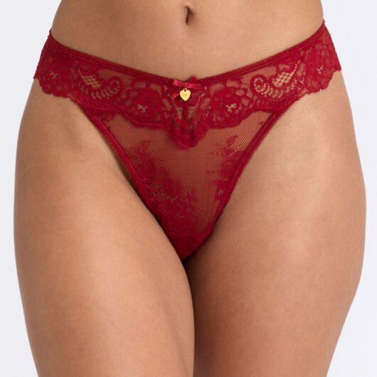 Boux Avenue Amber lace thong - Red - 16