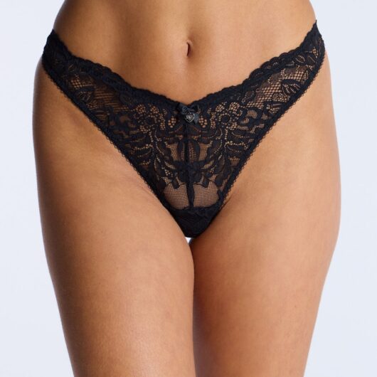 Boux Avenue Billie lace thong - Black - 06