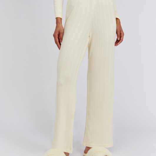Boux Avenue Pointelle pyjama trousers - Butter Yellow - 06